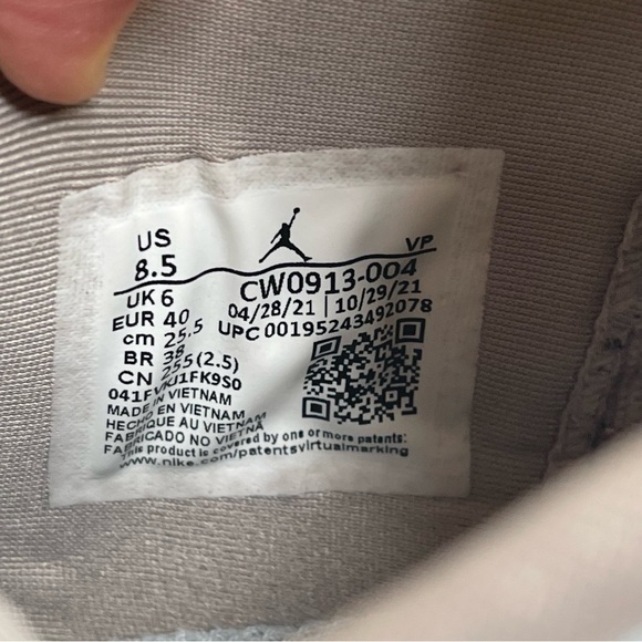 Nike Jordan Delta 2 white/gray/blue womens 8.5 Sneakers - Picture 5 of 9